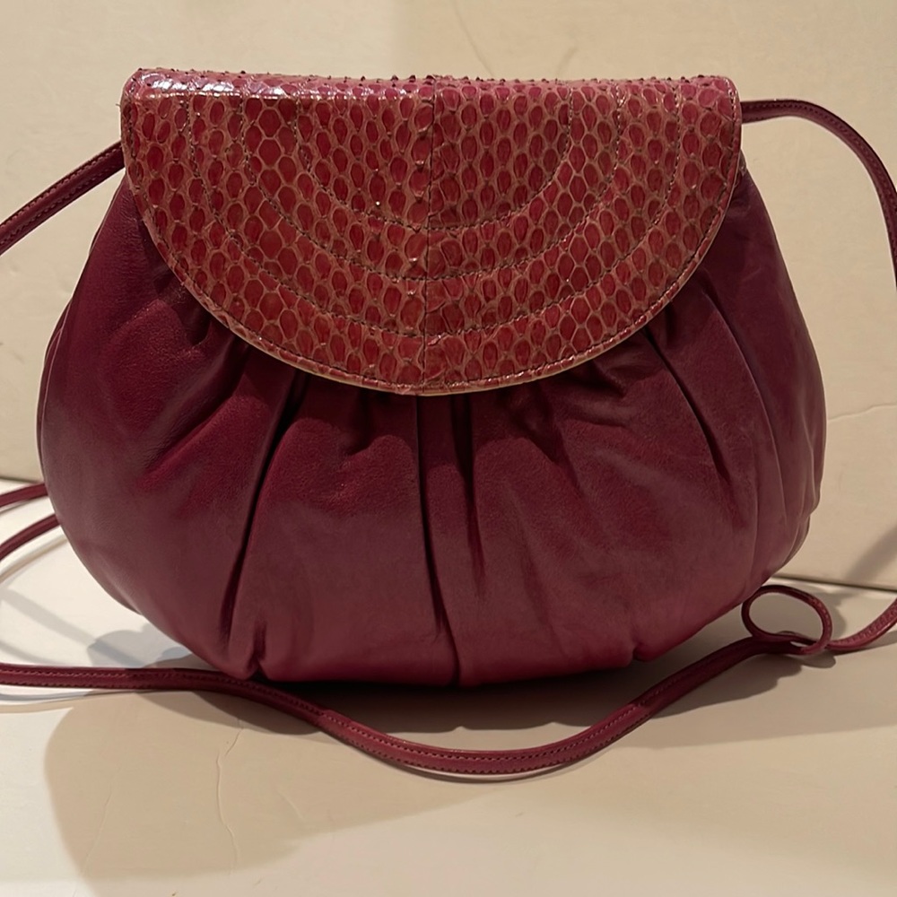 Morris Moskowitz Snakeskin and Leather Purse